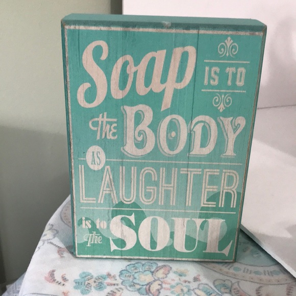 six trees Other - 5” x 7” wood sign soap is to the body